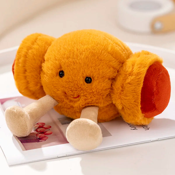 Cute Cartoon Egg & Toast Plush Toy – Breakfast Expression Stuffed Doll Pillow | Soft Baby Comfort Toy & Christmas Gift