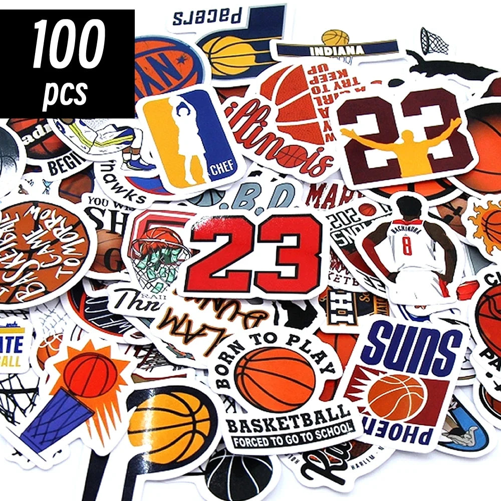 10/50/100 PCS Cute Cartoon basketball Stickers Kawaii Candy Colors Stickers Scrapbooking Diary Stickers School Office Stationery