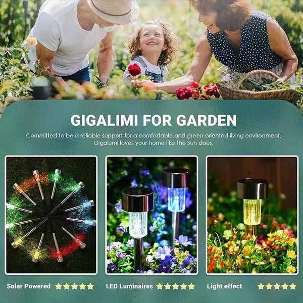 10-Pack Solar Outdoor Lights Garden Lanterns