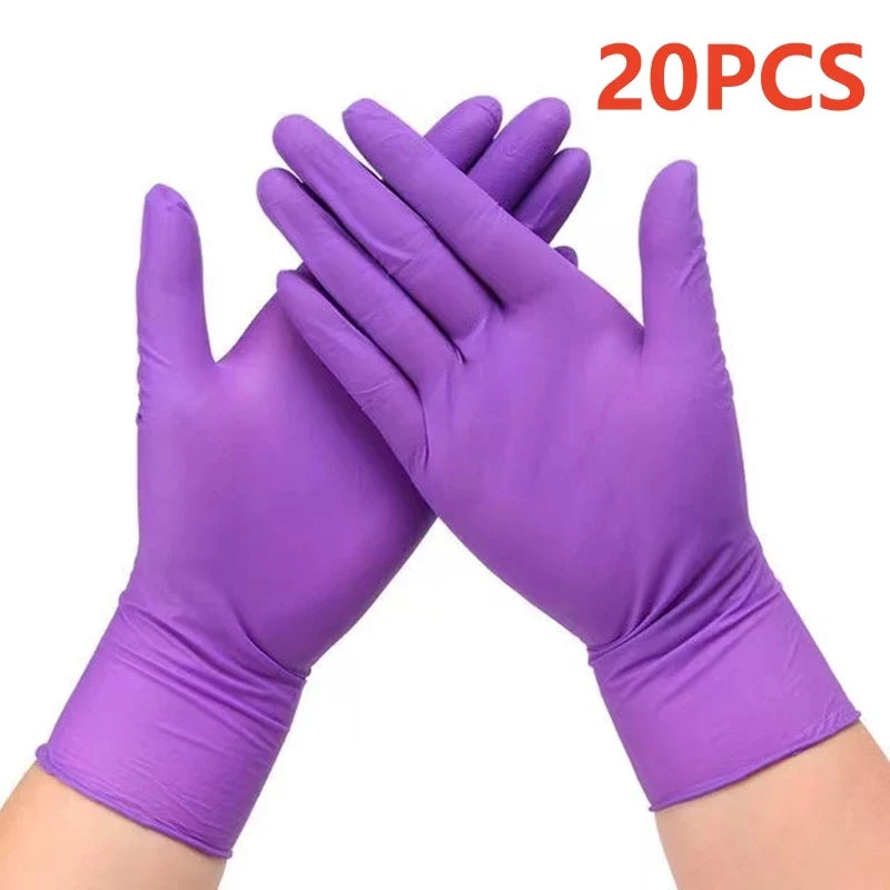 Fuchsia Nitrile Disposable Gloves 20/100PCS 3-mil Powder & Latex Free Household Cleaning Gloves for Cooking Kitchen Esthetician