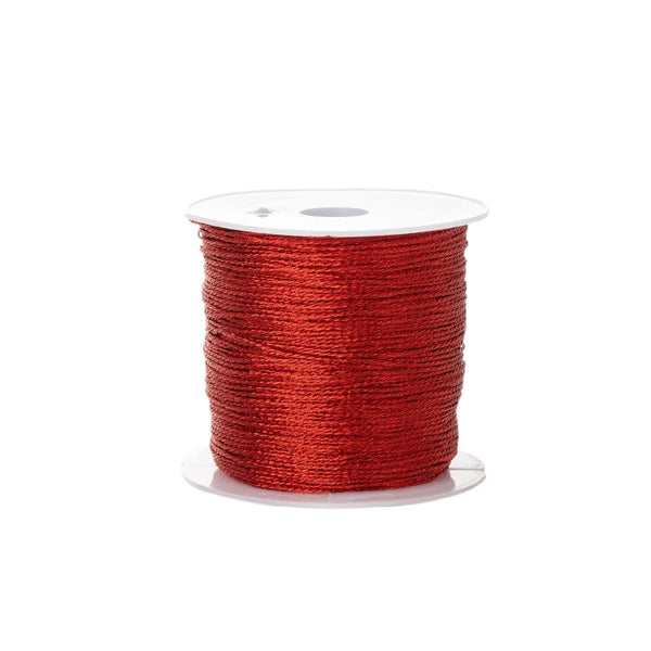 Metallic Beading Thread Cord – Rose Gold & Silver for DIY Jewelry