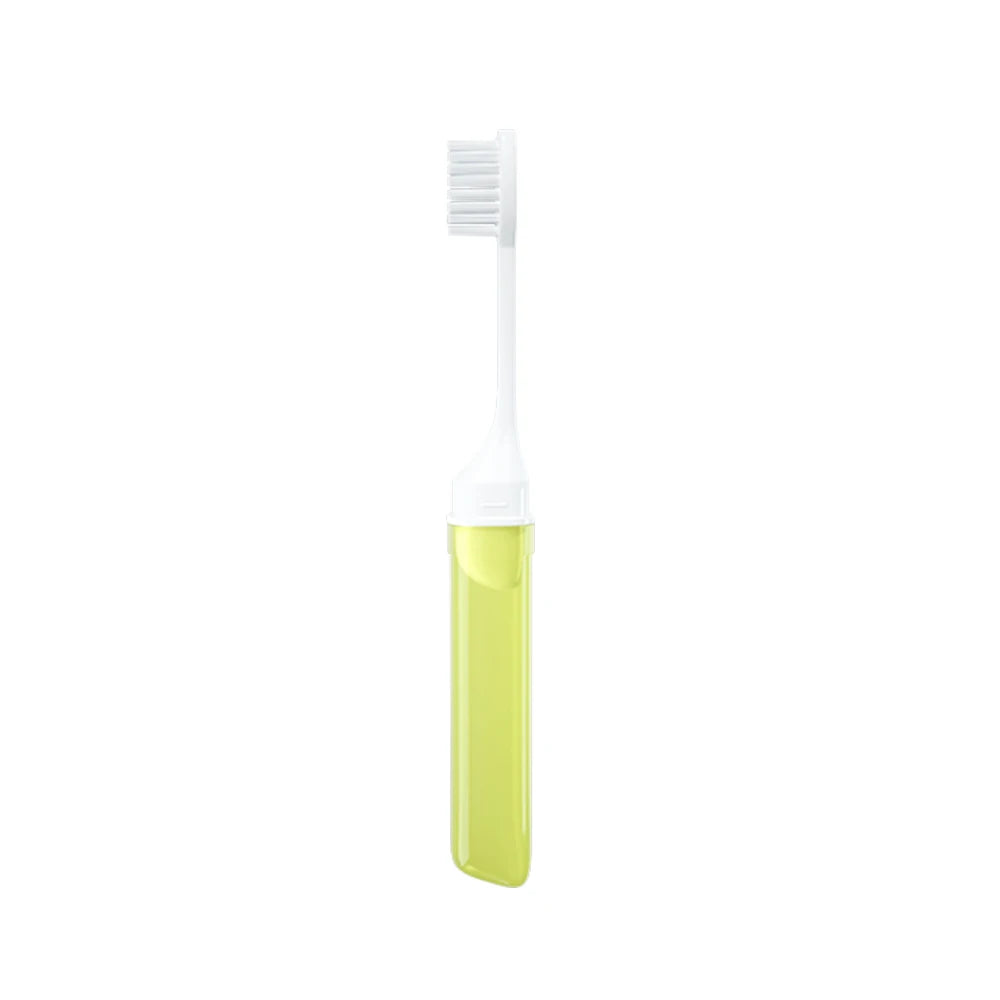 Mini Travel Toothbrush Foldable Portable Small Dental Brush Folding Traveling Adult Toothbrush in Transparent Candy Colors