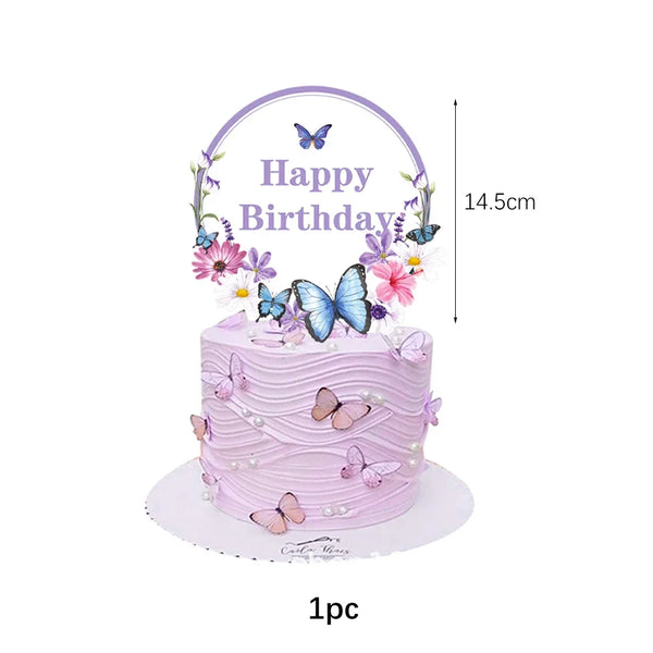 Butterfly Fairy Birthday Party Tableware Set – Pink Disposable Plates, Cups, Napkins & Tablecloth | Girls Party Decorations & Supplies