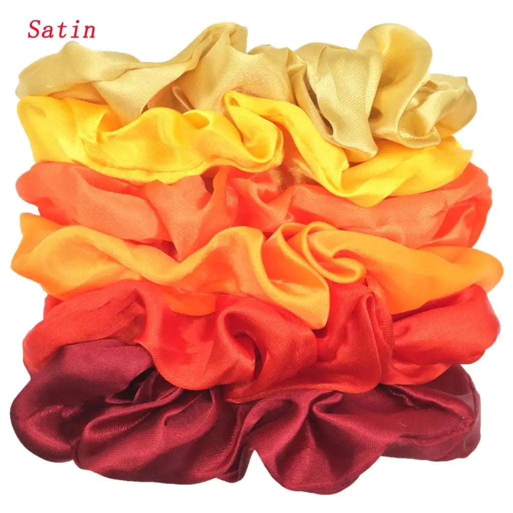 Satin Scrunchies Set for Women & Girls – 25/10/6 Pcs Elastic Hair Bands | Soft Silk Ponytail Holders & Fashion Hair Accessories