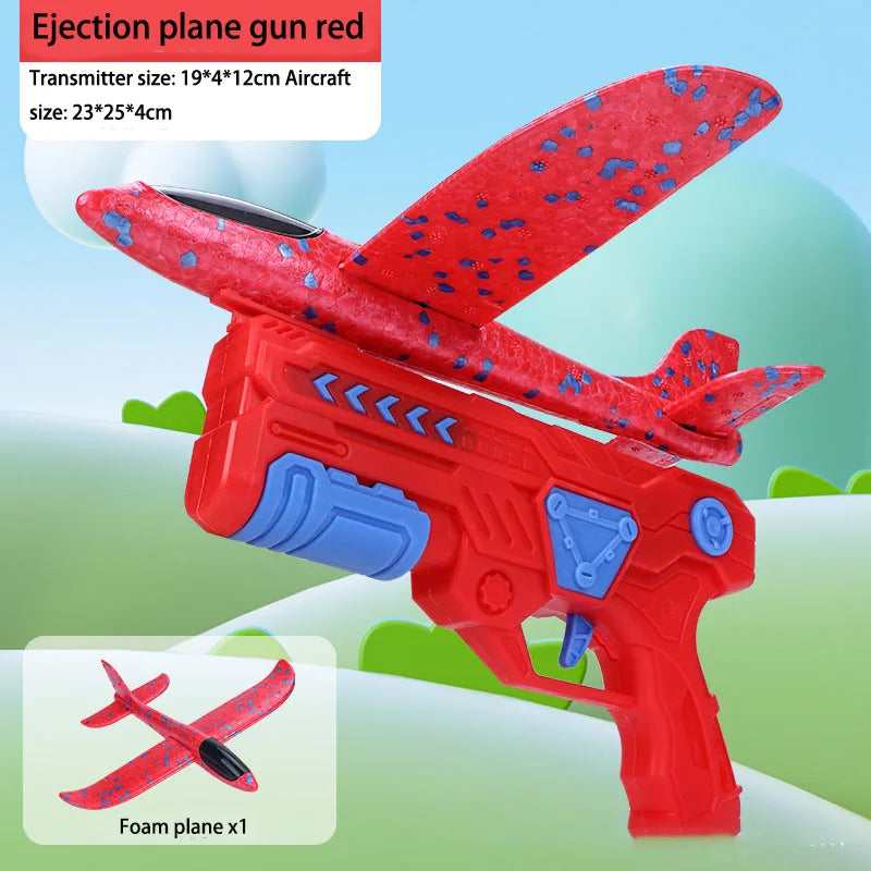 New Online celebrity catapult foam plane handheld shooter throwing children flying outdoor sports toys wholesale for girl boys.