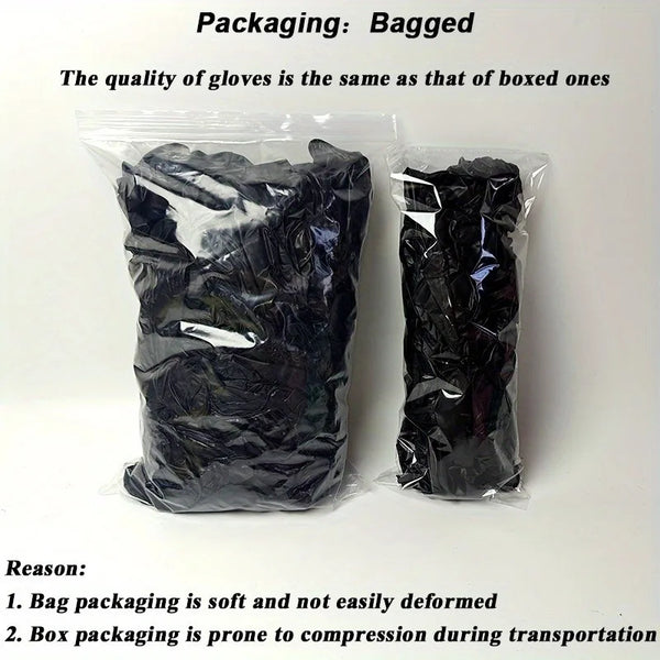 20/50/100PCS Disposable Black Nitrile Gloves – Latex-Free, Powder-Free Cleaning, Tattoo, Hairdressing & Household Use