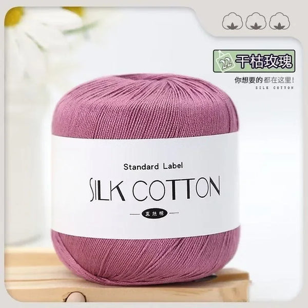 50g/PC Silk Lace Cotton Milk Crochet Yarn Baby Hand-Knitted Warm Soft Knitting Thread for Hand Knitting Supplies Cross Stitch
