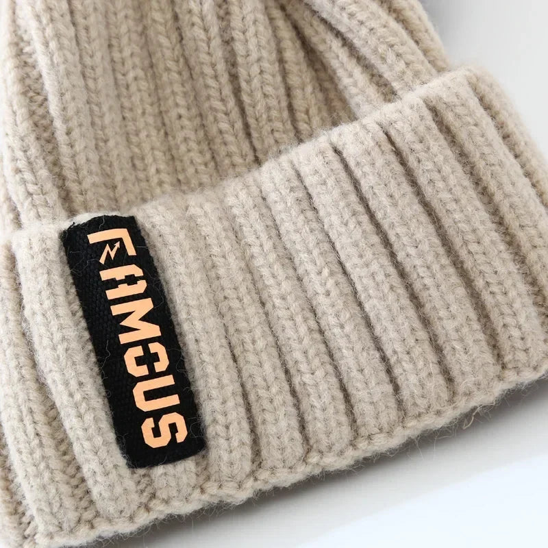 Soft Crochet Knit Beanie Winter Hat for Men Women Unisex Warm Solid Color Cold Cap Fashion Accessory