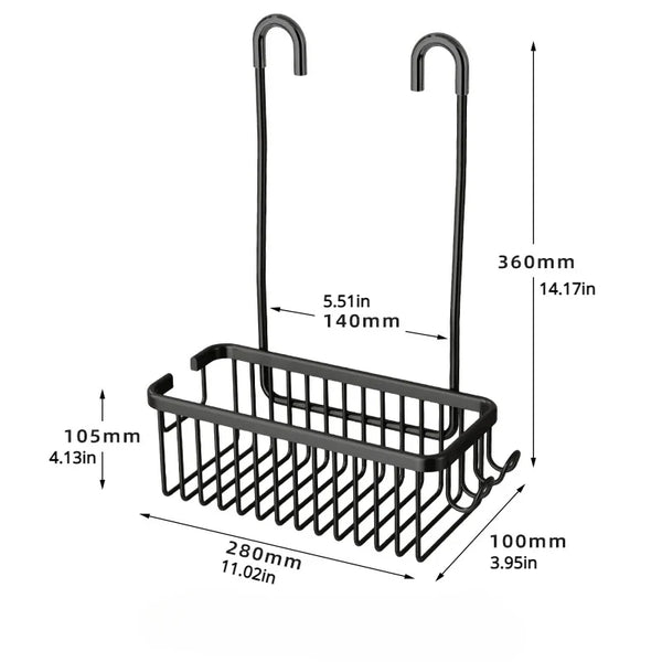 No-Drill Toilet & Shower Rack – Bathroom Storage Basket for Bath Products