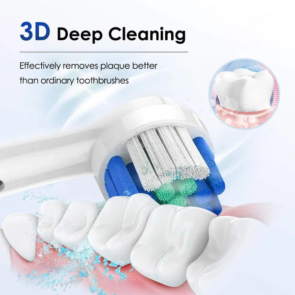Intelligent Rotating Electric Toothbrush – Rechargeable Smart Tooth Cleaner Compatible with Oral-B Brush Heads | Deep Cleaning Automatic Toothbrush