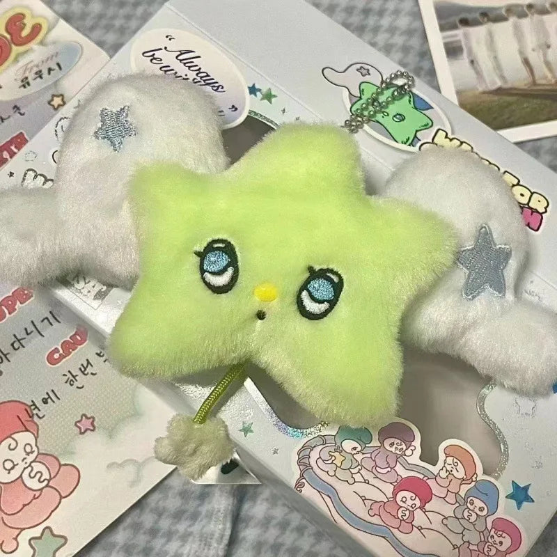 1PC Star Pendant Key Chain Doll Album Plush Pendant Doll School Bag Decoration Gifts