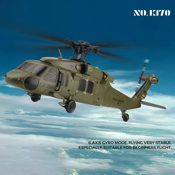 WLtoys K170 RC Helicopter 2.4G 6-Aixs Gyroscope 4CH Altitude Hold Optical Flow Remote Control Helicopter Toys for Children