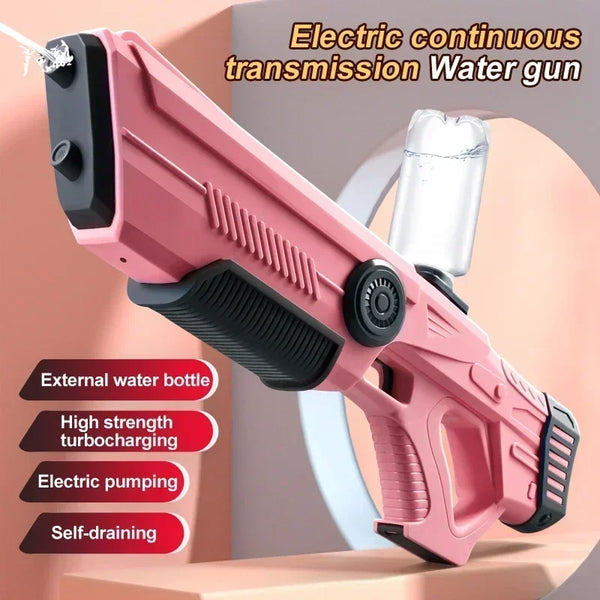 Electric Automatic Water Storage Gun Toys Portable Children Summer Beach Outdoor Fight Fantasy Spray Gun Toys Boy Kid Adult Game