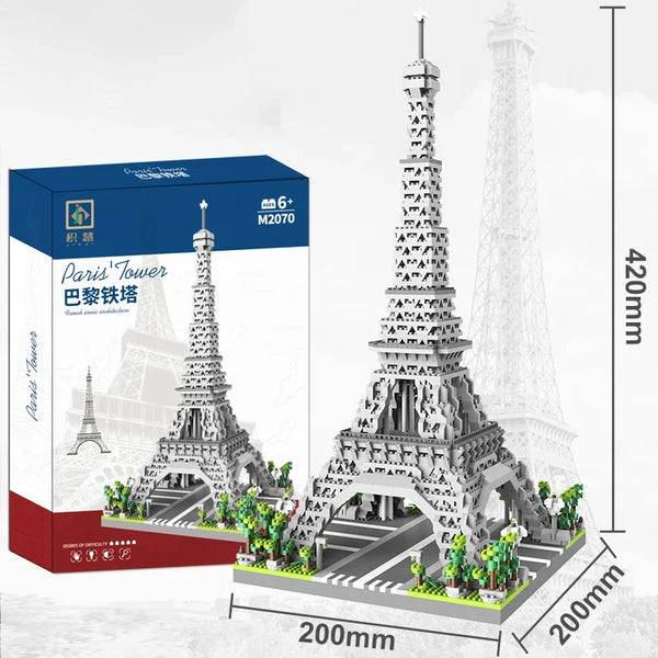 Eiffel Paris Tower Building Block Series Boys and Girls Children's Micro Particle Building Block Assembly Puzzle Toys
