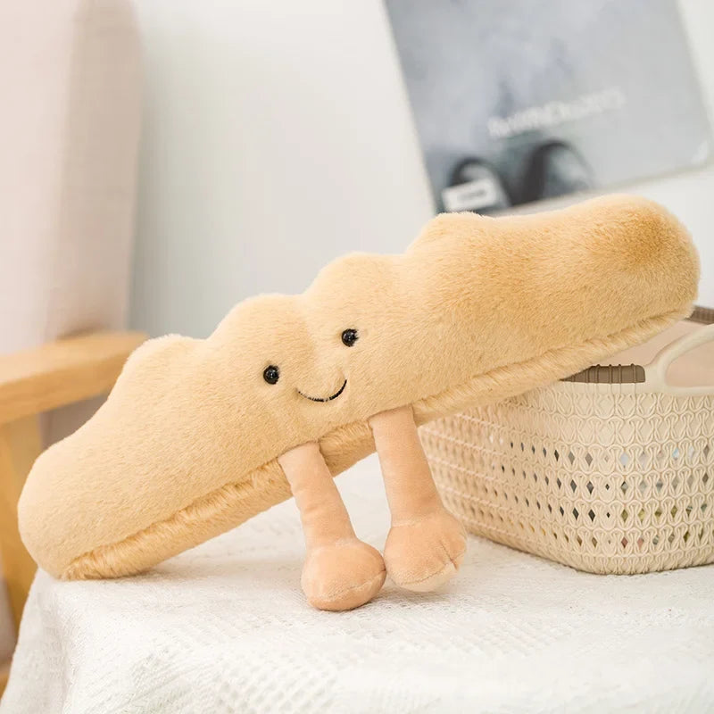 Cute Cartoon Egg & Toast Plush Toy – Breakfast Expression Stuffed Doll Pillow | Soft Baby Comfort Toy & Christmas Gift