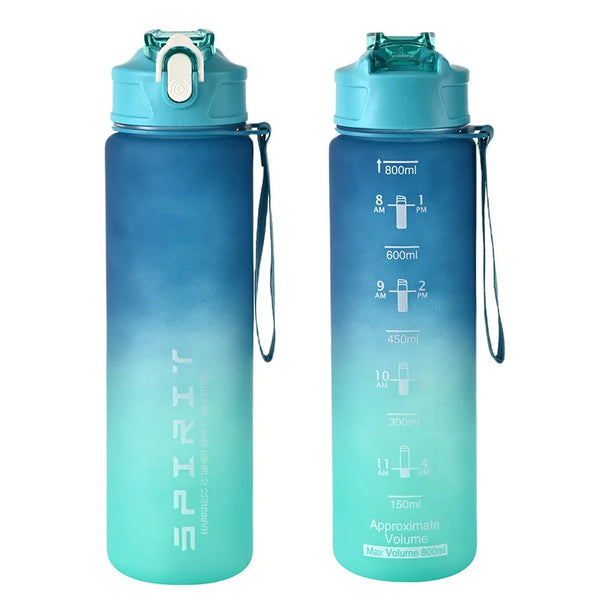 1PCS 800ML Large Capacity Sports Water Bottle – Leak-Proof, Portable Plastic Cup for Gym, Outdoor, Travel & Fitness