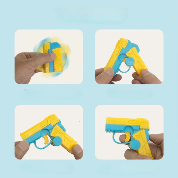 New Arrival Fidget Spinner Gun Transforming Automatic Rebound Mini Gun Toy Office Fidget Toys Creative Adult Stress Relief Toys