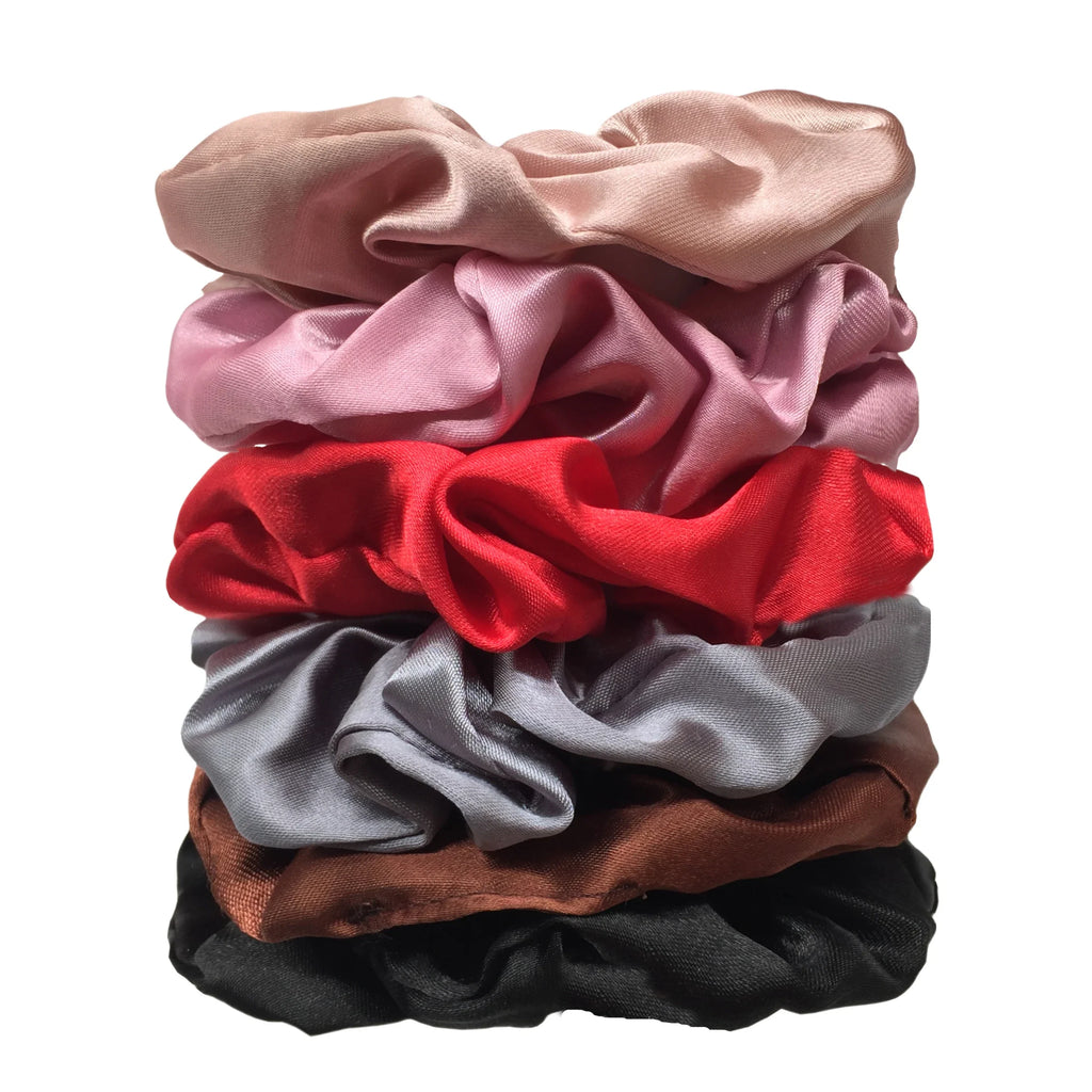 Satin Scrunchies Set for Women & Girls – 25/10/6 Pcs Elastic Hair Bands | Soft Silk Ponytail Holders & Fashion Hair Accessories