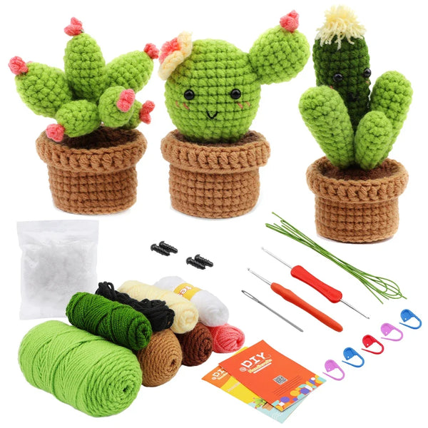 IMZAY Crochet Material Package Kit for Beginners with Step-by-Step Video Tutorial and Instructions Complete Crochet Supplies Set