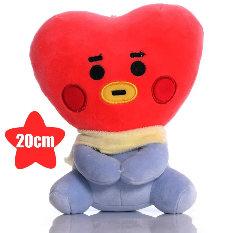 B-T-21 Plush Toy Set – Cute Cartoon Animal Keychain & Backpack Pendant, Soft Stress Relief Toy & Friend Gift