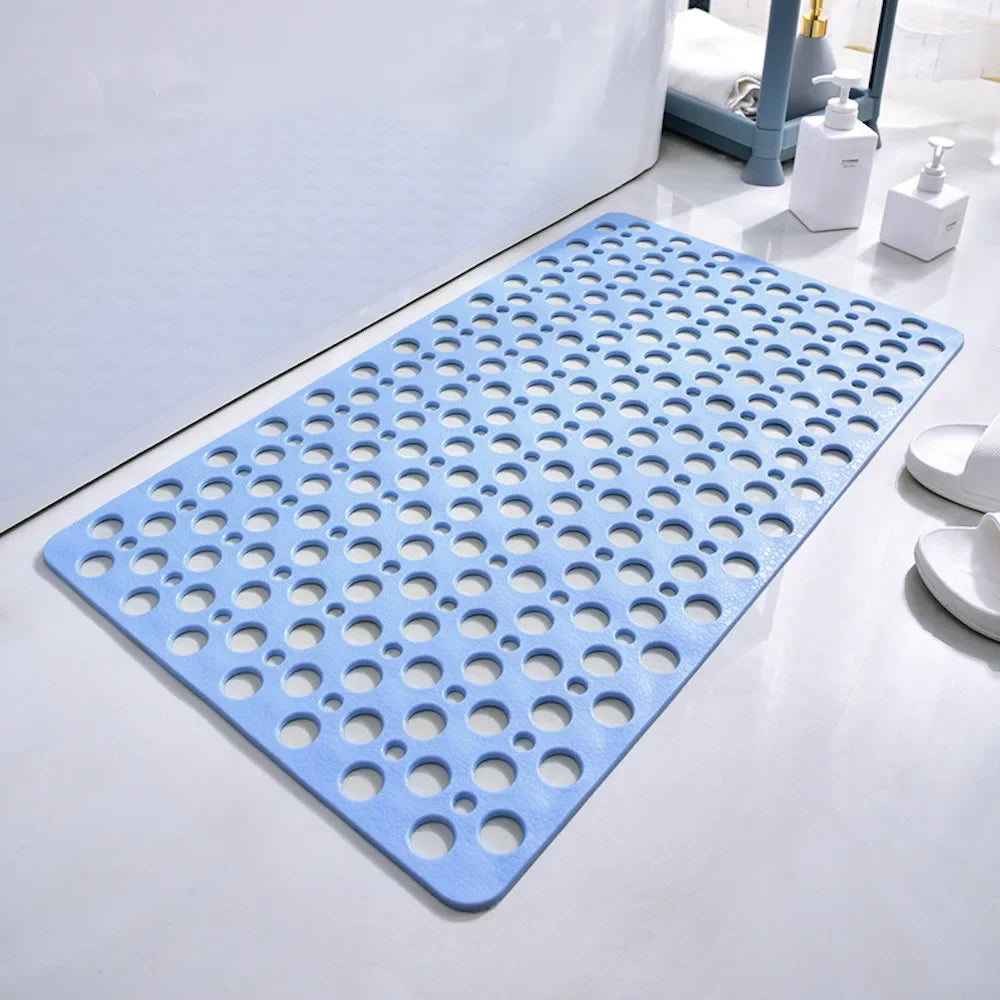 Non-Slip Bathroom Mat with Suction Cups – 43x75cm Quick Drain Shower Rug
