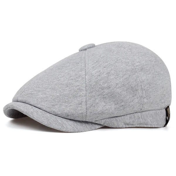 Retro Men’s Newsboy Cap – Classic Herringbone Octagonal Hat, British Style Flat Cap for Autumn & Winter, Vintage Painter Beret