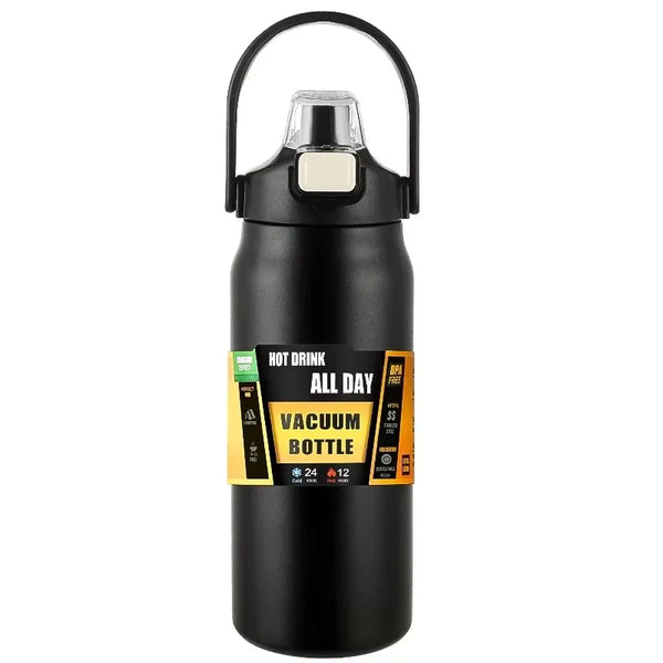 304 Stainless Steel Thermal Mug – Portable Vacuum Insulated Tumbler for Hot & Cold Drinks, Sports Water Bottle with Straw