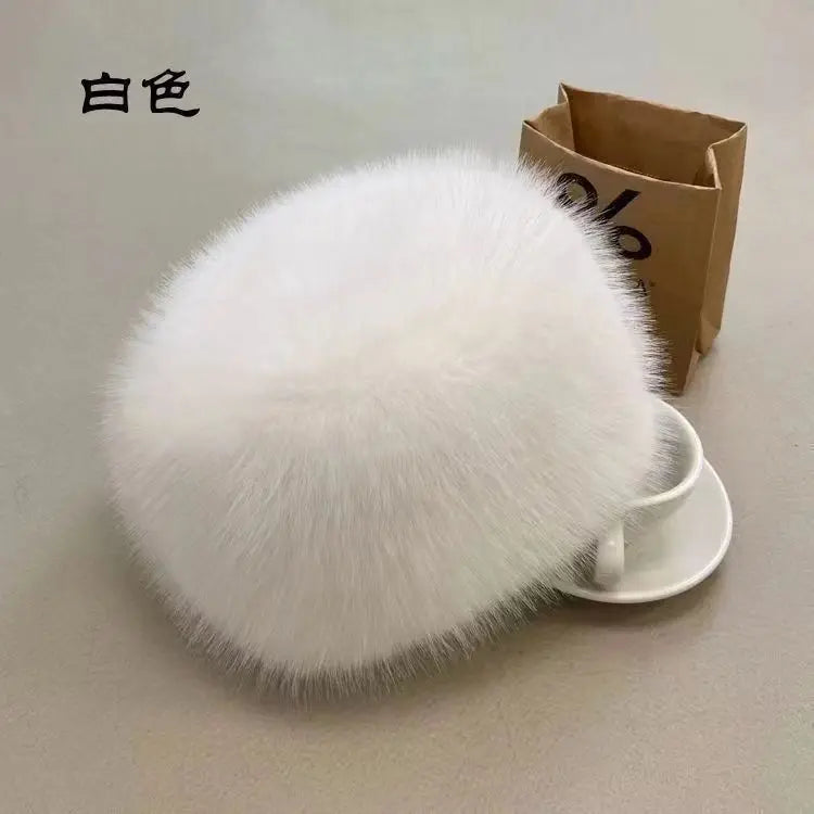 Faux Fur Headband Women Winter Hats Warm Fur Faux Bomber Fluffy Russian Caps Earmuff Girl Outdoor Ski Snow Earwarmer Beanies