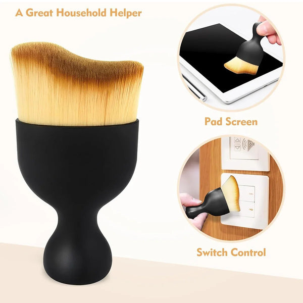 Car Interior Cleaning Brush Keyboard Air Conditioner Camera Thick Soft Fur Clean Brushes with Cover Crevice Dust Detailing Tools