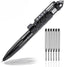Military Tactical Pen, Professional Self Defense Pen, Emergency Glass Breaker Pen - Tungsten Steel, Writing Tool with 6 Refill