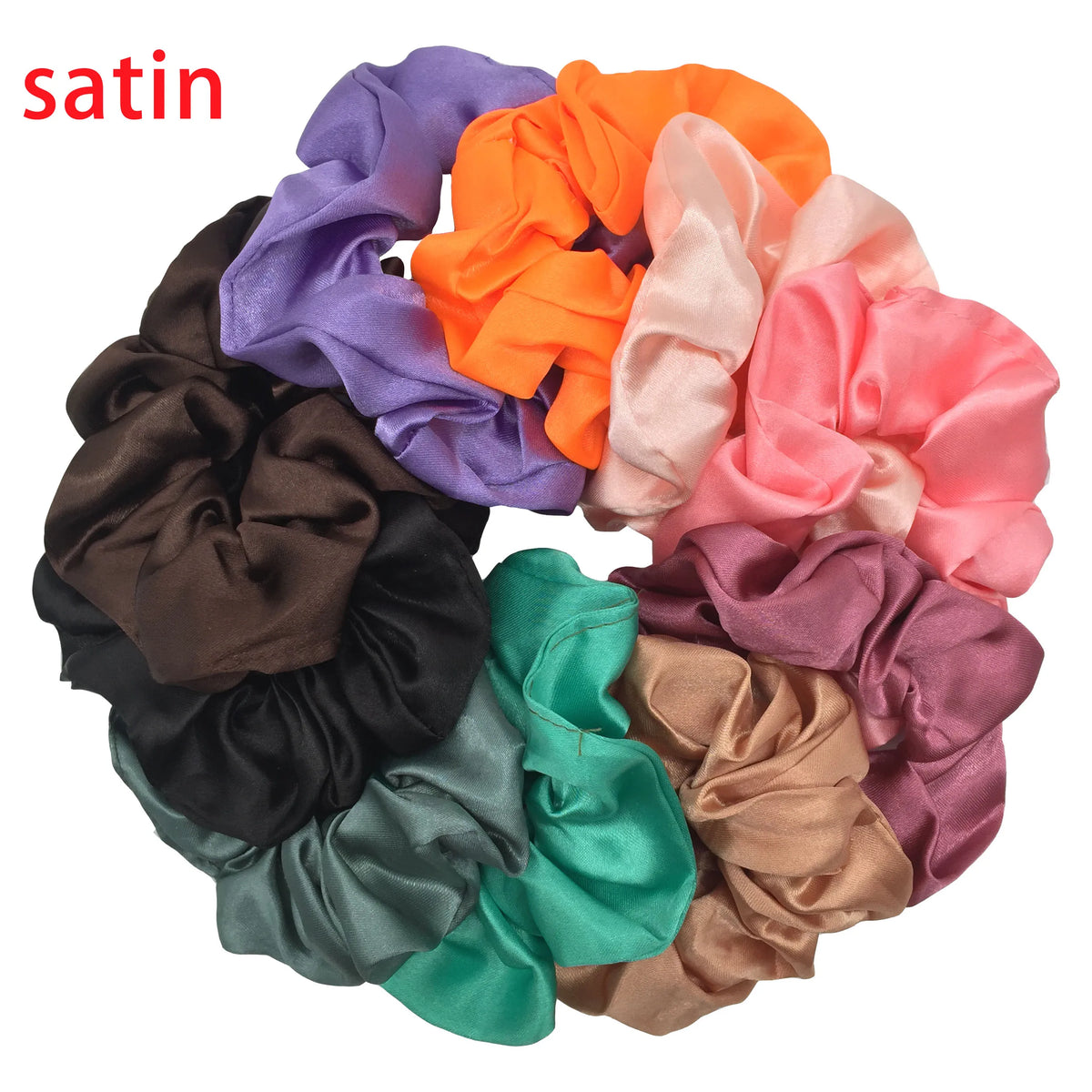 Satin Scrunchies Set for Women & Girls – 25/10/6 Pcs Elastic Hair Bands | Soft Silk Ponytail Holders & Fashion Hair Accessories