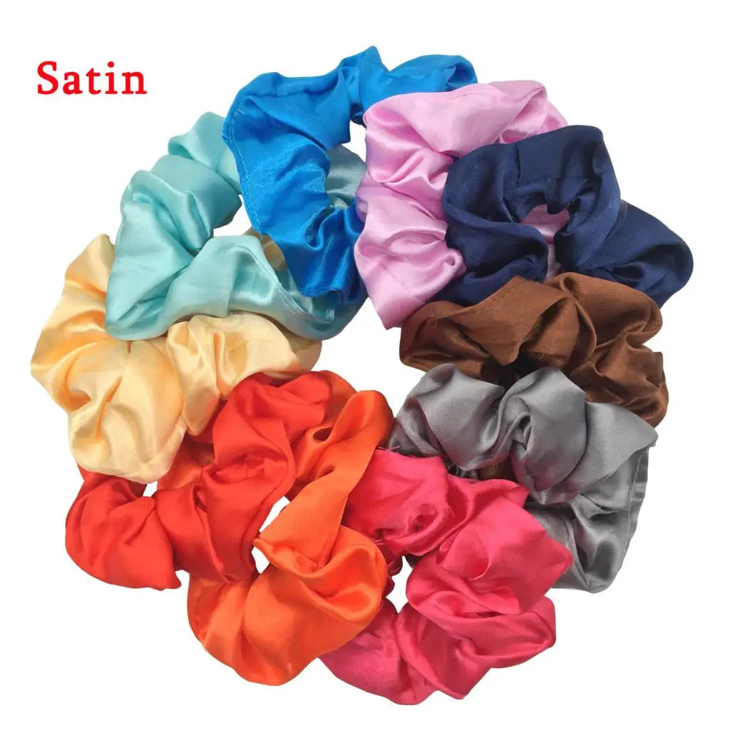 Satin Scrunchies Set for Women & Girls – 25/10/6 Pcs Elastic Hair Bands | Soft Silk Ponytail Holders & Fashion Hair Accessories