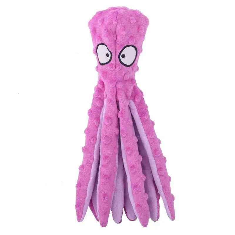 No-Stuffing Crinkle Octopus Dog Toy for Playful Pups