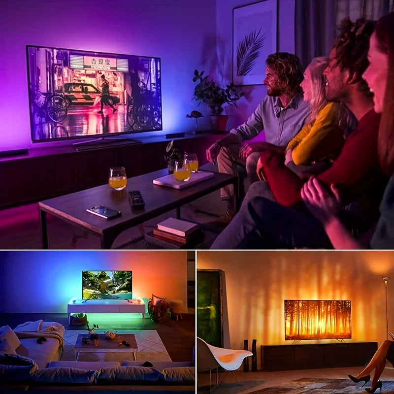 40M/131Ft Led Strip Lights APP 44Keys Music Sync Remote Control USB 5V RGB Flexible Tape for Room Decoration TV Backlight Diode
