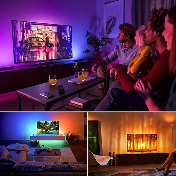 40M/131Ft Led Strip Lights APP 44Keys Music Sync Remote Control USB 5V RGB Flexible Tape for Room Decoration TV Backlight Diode