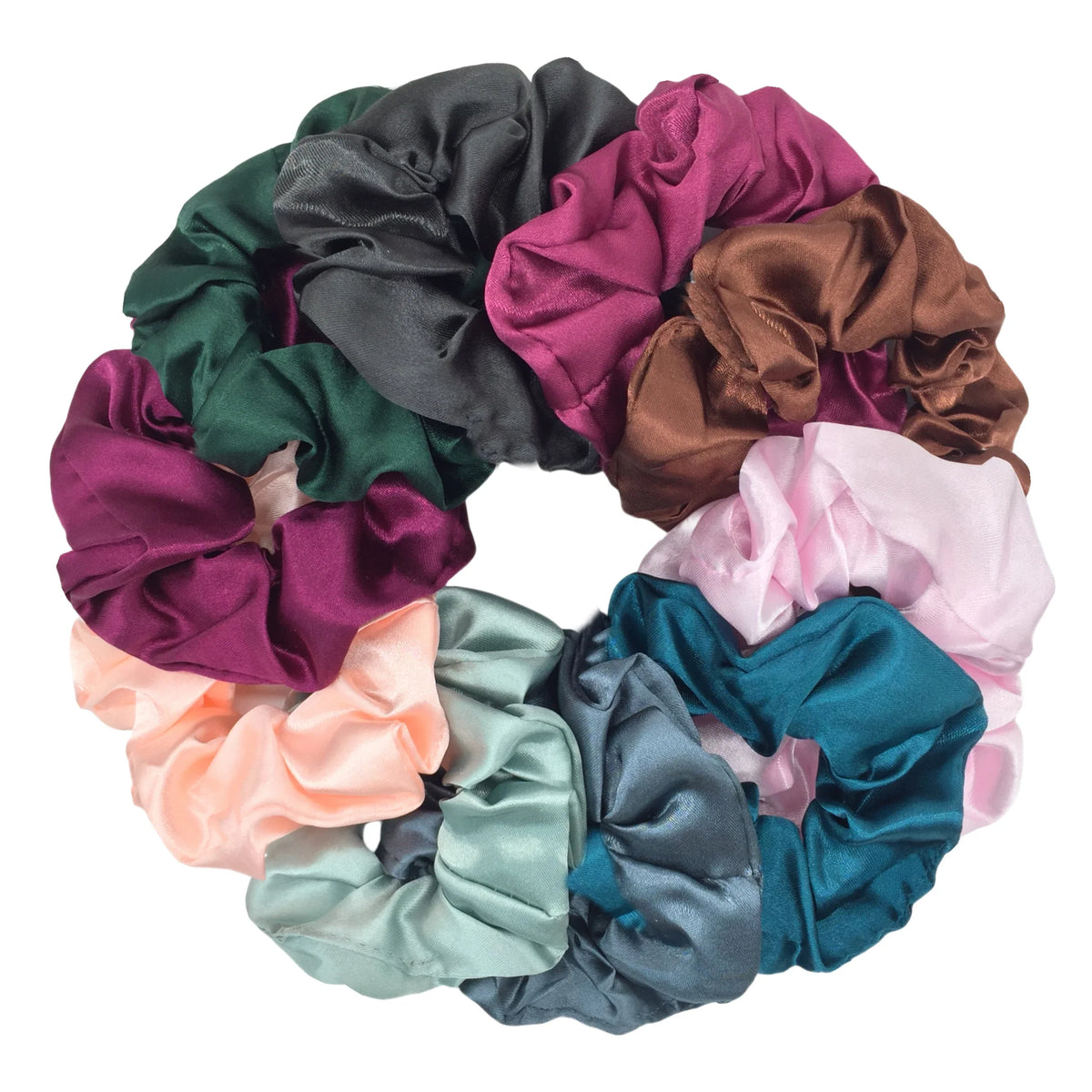 Satin Scrunchies Set for Women & Girls – 25/10/6 Pcs Elastic Hair Bands | Soft Silk Ponytail Holders & Fashion Hair Accessories