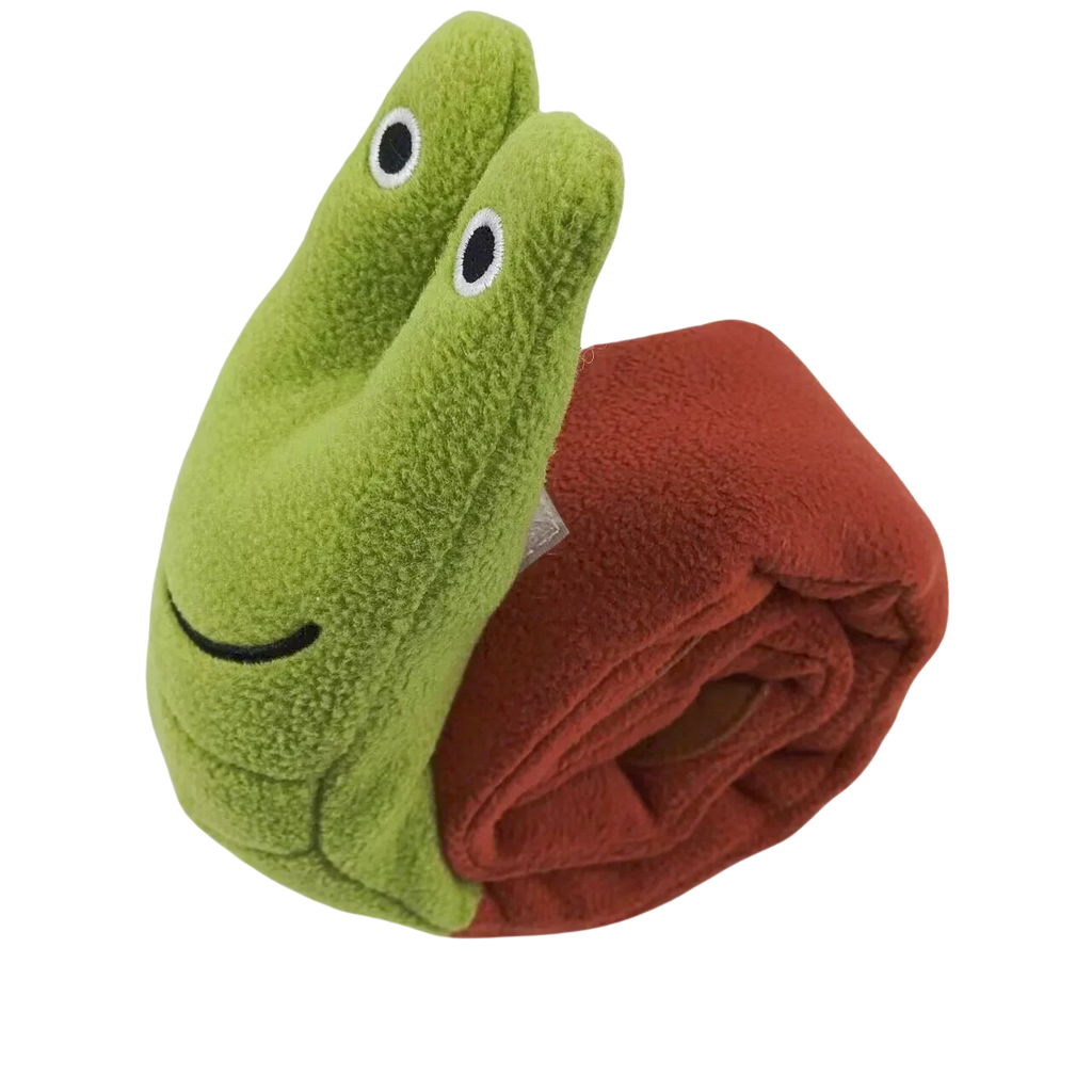 Dog Puzzle Feeder Plush Snail – Interactive Squeaky Chew Toy for Puppies & Dogs