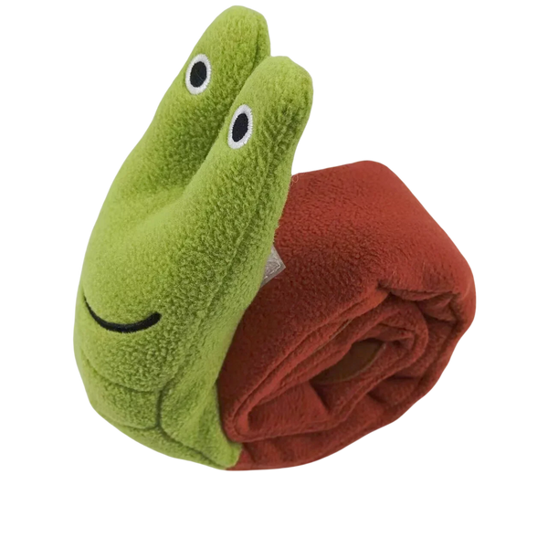 Dog Puzzle Feeder Plush Snail – Interactive Squeaky Chew Toy for Puppies & Dogs
