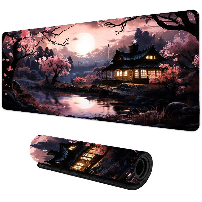 Night Moonlight Large Mouse Pad – Non-Slip Gaming & Office Desk Mat for Laptop, PC, and Esports Players