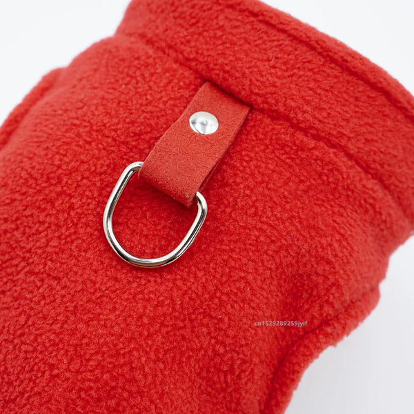 Winter Warm Dog Jacket with D-Ring – Cozy Pet Vest for Small Dogs & Cats
