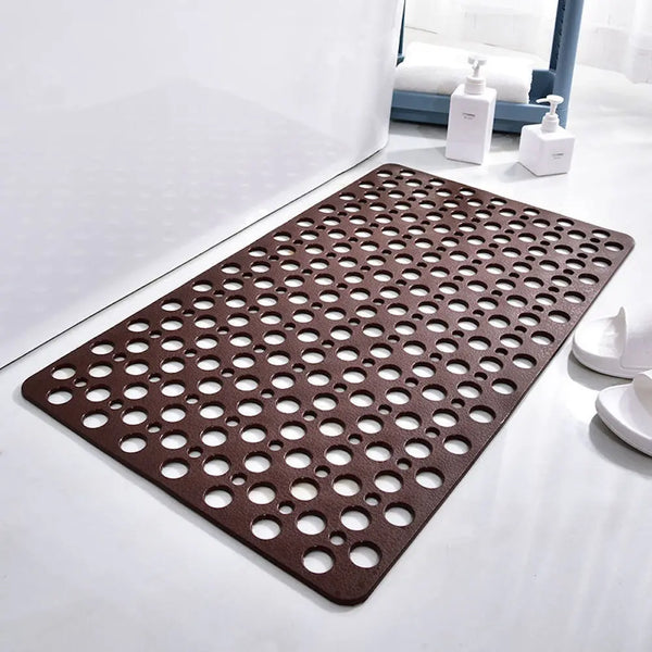 Non-Slip Bathroom Mat with Suction Cups – 43x75cm Quick Drain Shower Rug