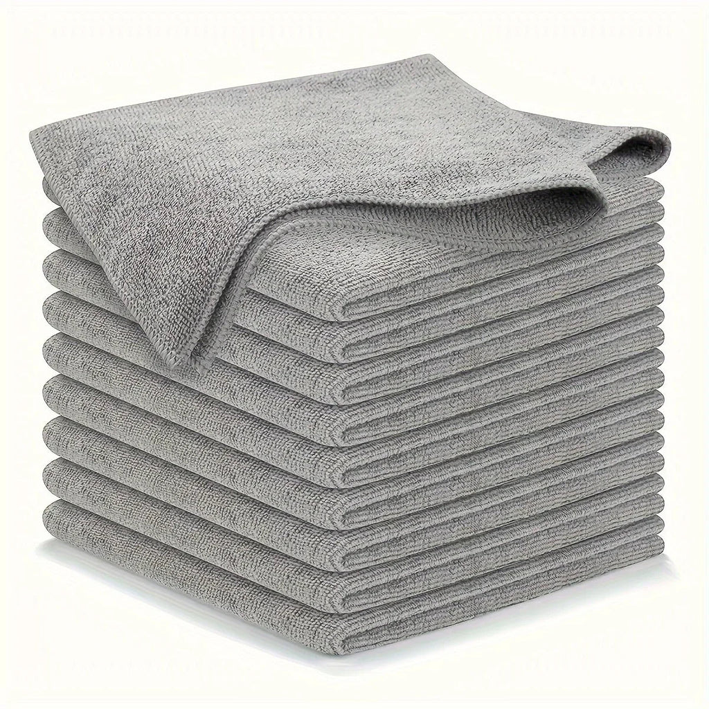 5/10/20PCS Kitchen Towels – Ultra-Fine Fiber Cleaning Cloth Set, Absorbent, Soft, and Stain-Removing Light Gray Towels