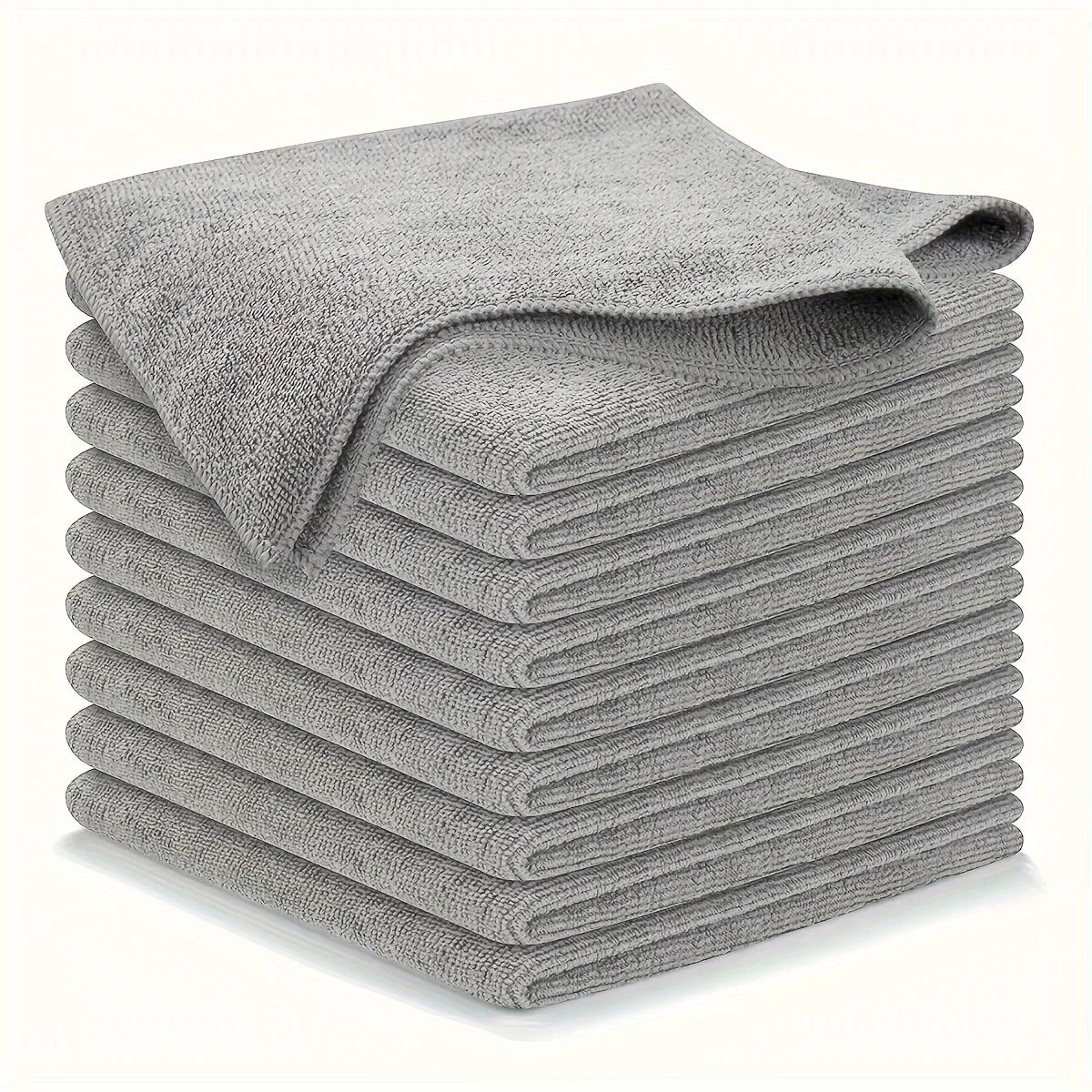 5/10/20PCS Kitchen Towels – Ultra-Fine Fiber Cleaning Cloth Set, Absorbent, Soft, and Stain-Removing Light Gray Towels