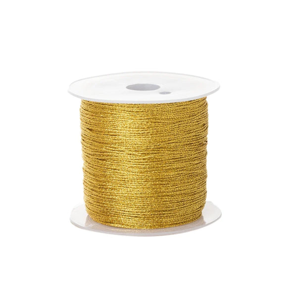 Metallic Beading Thread Cord – Rose Gold & Silver for DIY Jewelry