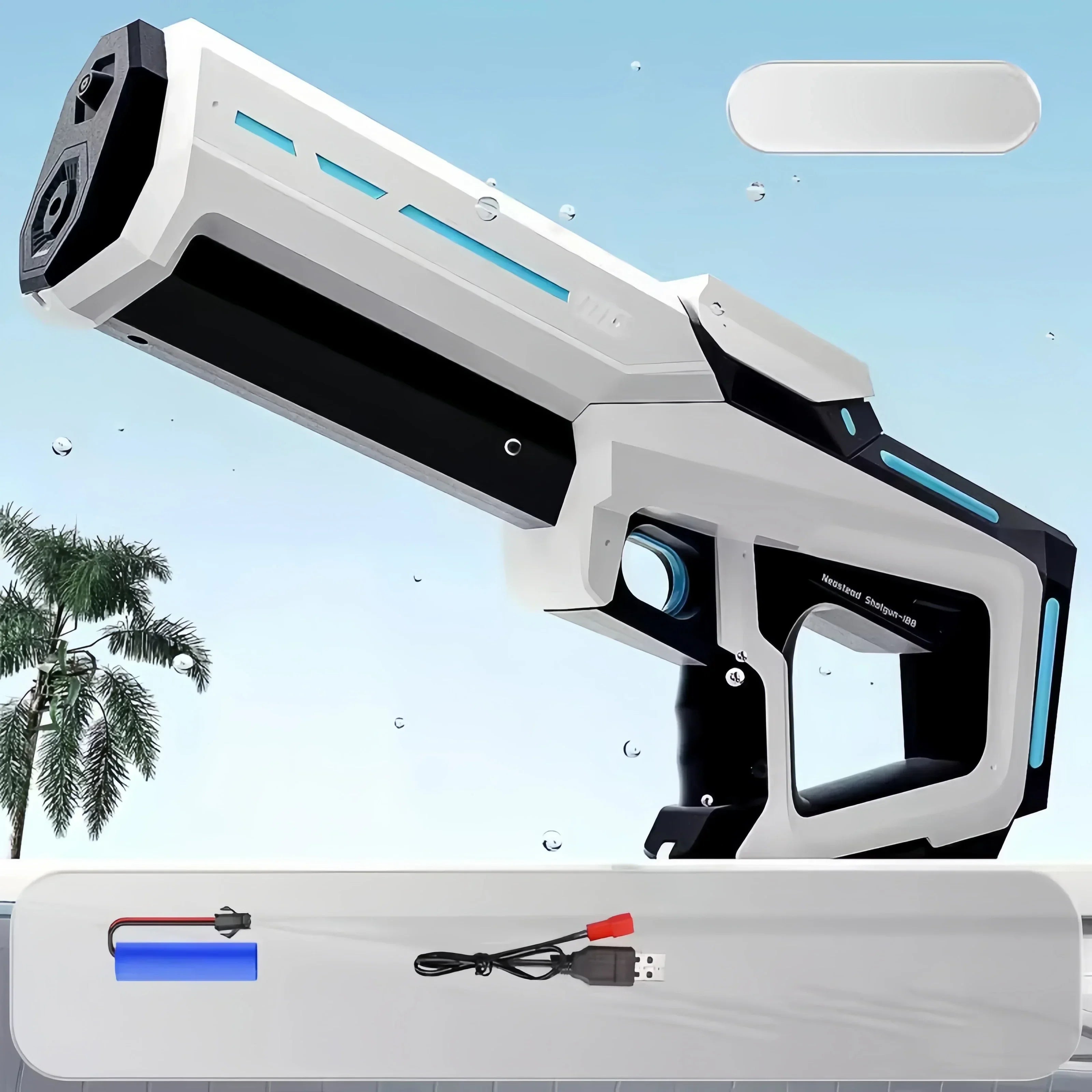 Electric Automatic Water Storage Gun Toys Portable Children Summer Beach Outdoor Fight Fantasy Spray Gun Toys Boy Kid Adult Game