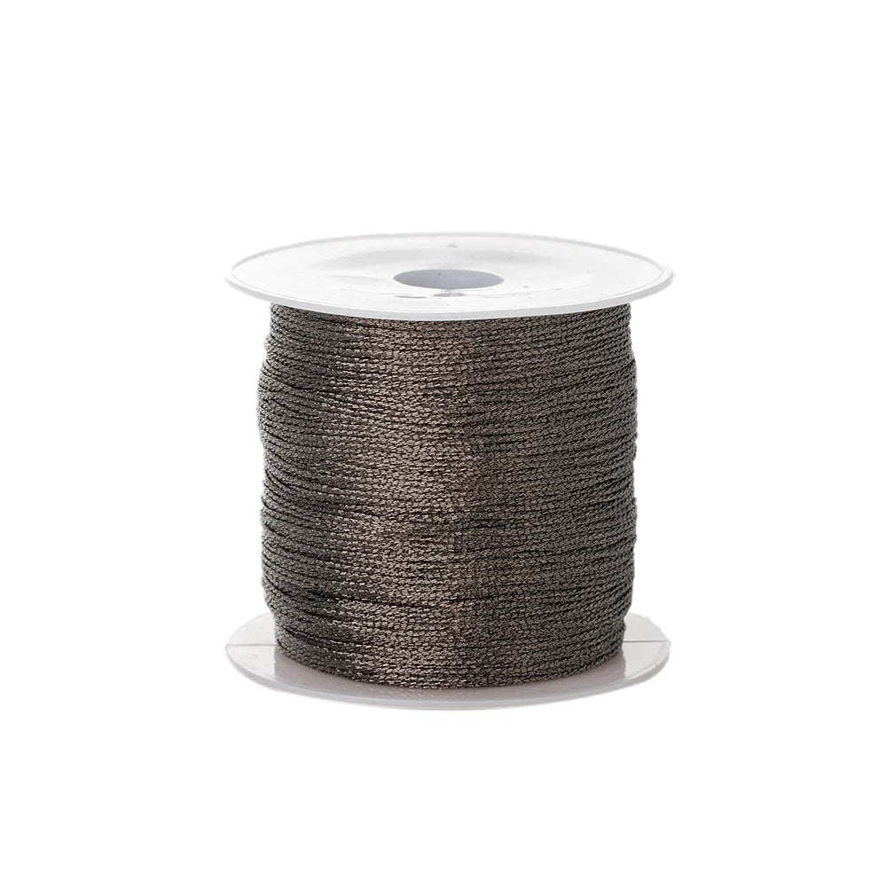 Metallic Beading Thread Cord – Rose Gold & Silver for DIY Jewelry