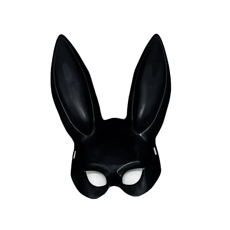 1pcs Black White Rabbit Mask Halloween Party Decoration Party Long Ears Rabbit Bunny Mask Costume Cosplay ﻿