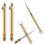 Titanium & Brass Toothpick with Portable Bottle – Multifunctional Toothpick & Fruit Fork, Strong Camping Dental Tool