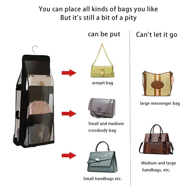 1/2PCS Hanging Storage Bags – 3/4-Layer Transparent Dust-Proof Organizer for Clothes, Bags & Accessories