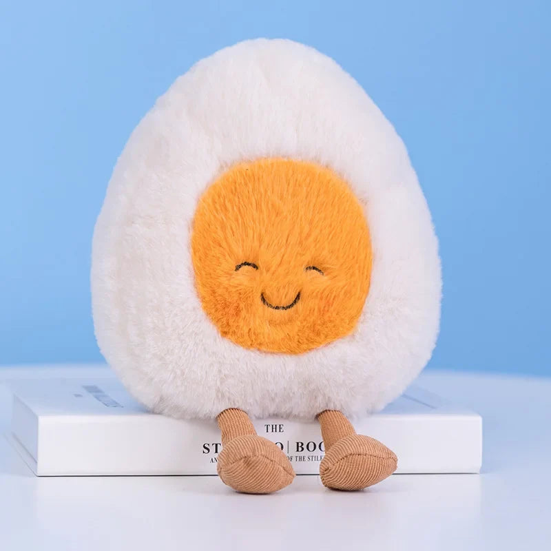 Cute Cartoon Egg & Toast Plush Toy – Breakfast Expression Stuffed Doll Pillow | Soft Baby Comfort Toy & Christmas Gift